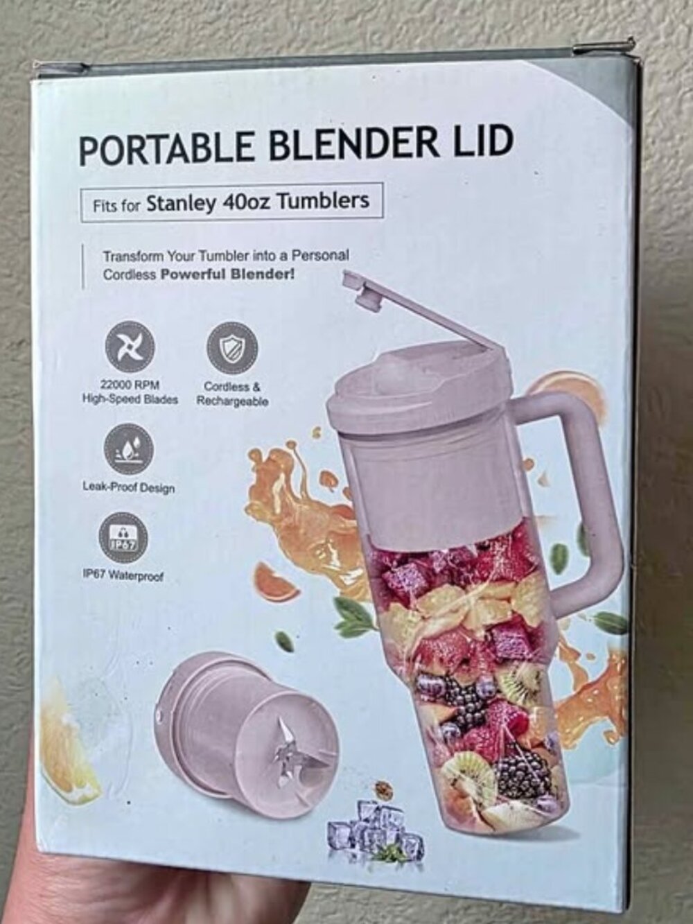 Simcfun Portable Blender Lid for Stanley 40oz Tumblers